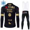 Completo Maglia ML + Pantaloncino con bretelle ML 2024 Jumbo-Visma Lease A Bike Winter Invernale Nero